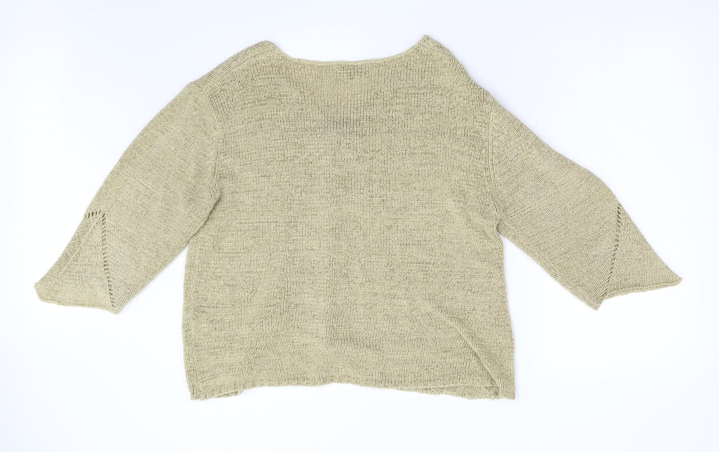 First Avenue Womens Beige  Knit Pullover Jumper Size XL