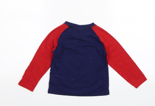 Hullabaloo Boys Black   Basic T-Shirt Size 3-4 Years  - Santa jaws