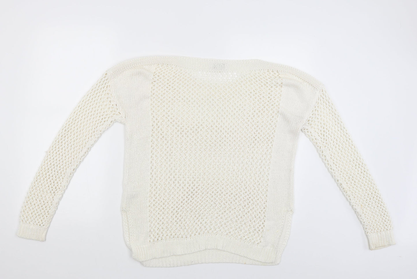 Papaya Womens White   Pullover Jumper Size M