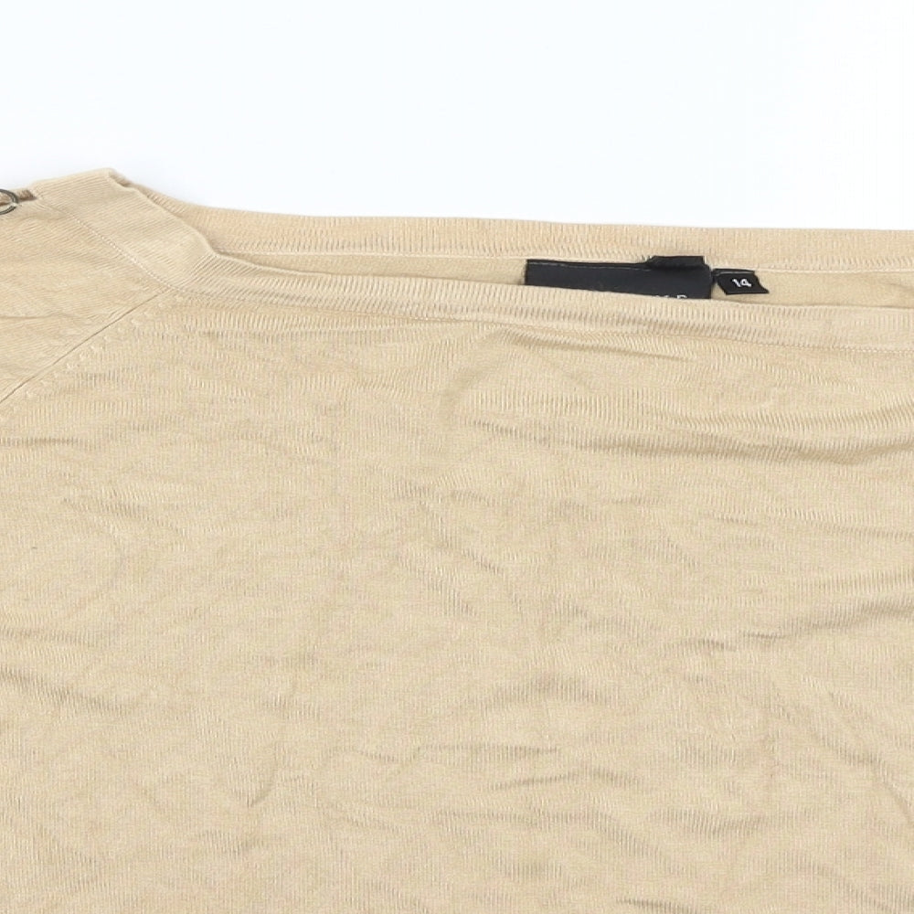 West one Womens Beige   Pullover Jumper Size 14