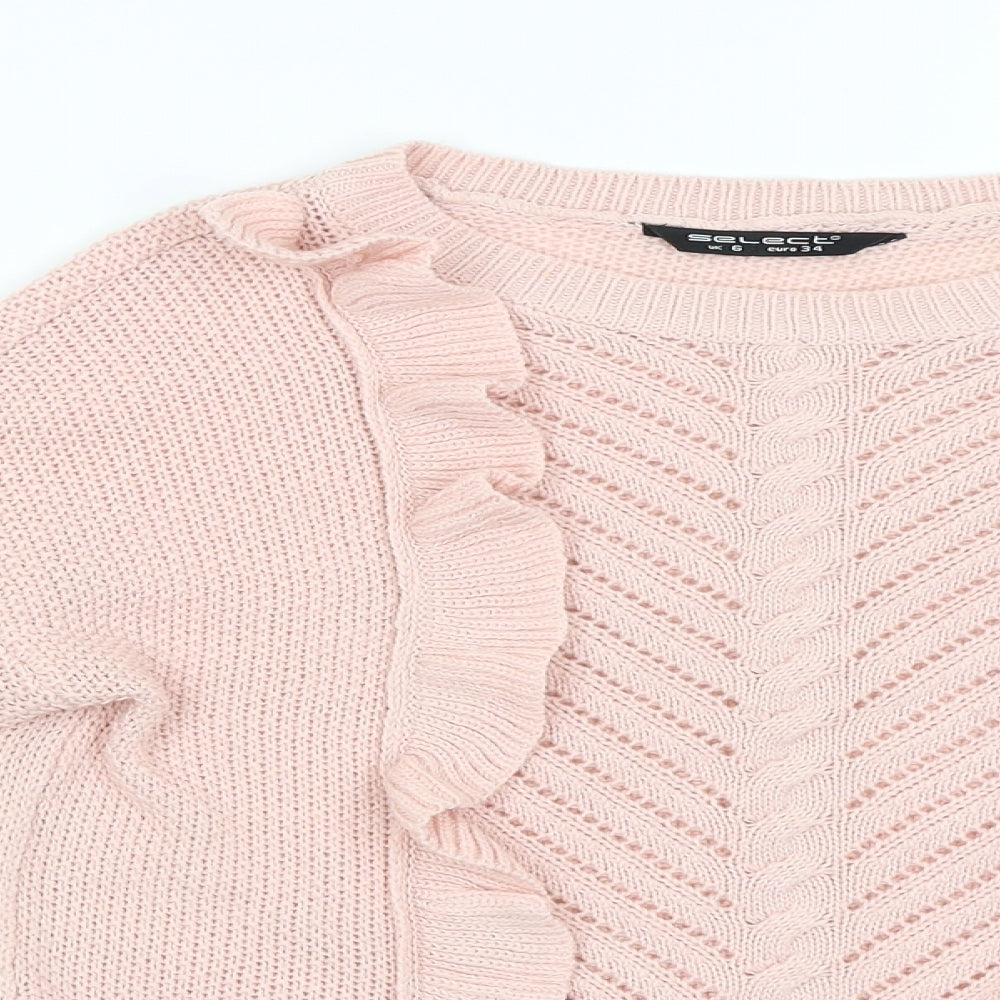 Select Womens Pink   Pullover Jumper Size 6