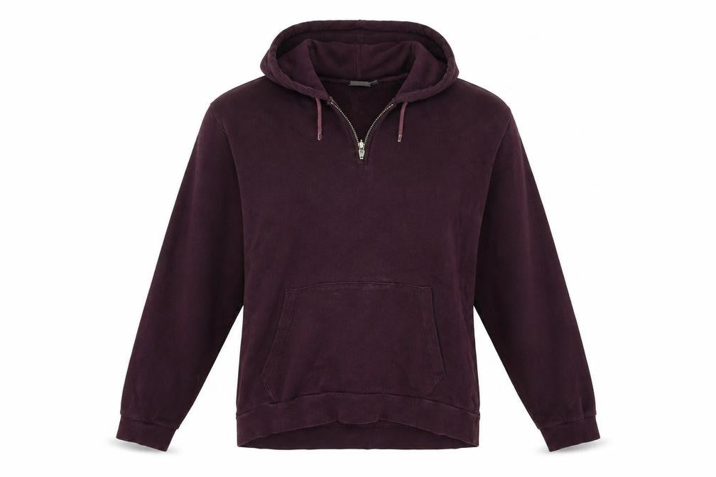 Front view of ASOS women’s red pullover hoodie, size L
