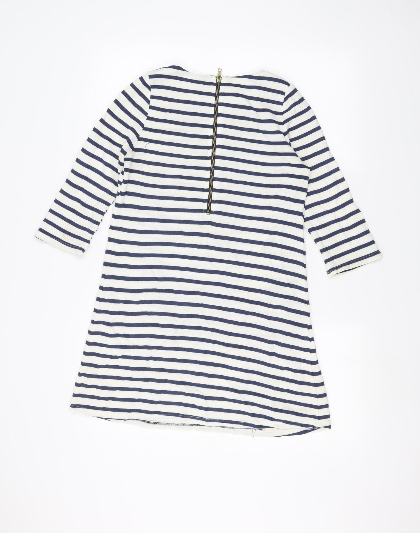 Topshop Womens White Striped  Pullover Jumper Size 8