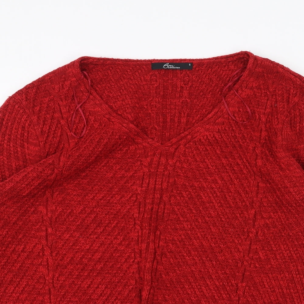 BM Womens Red   Pullover Jumper Size S