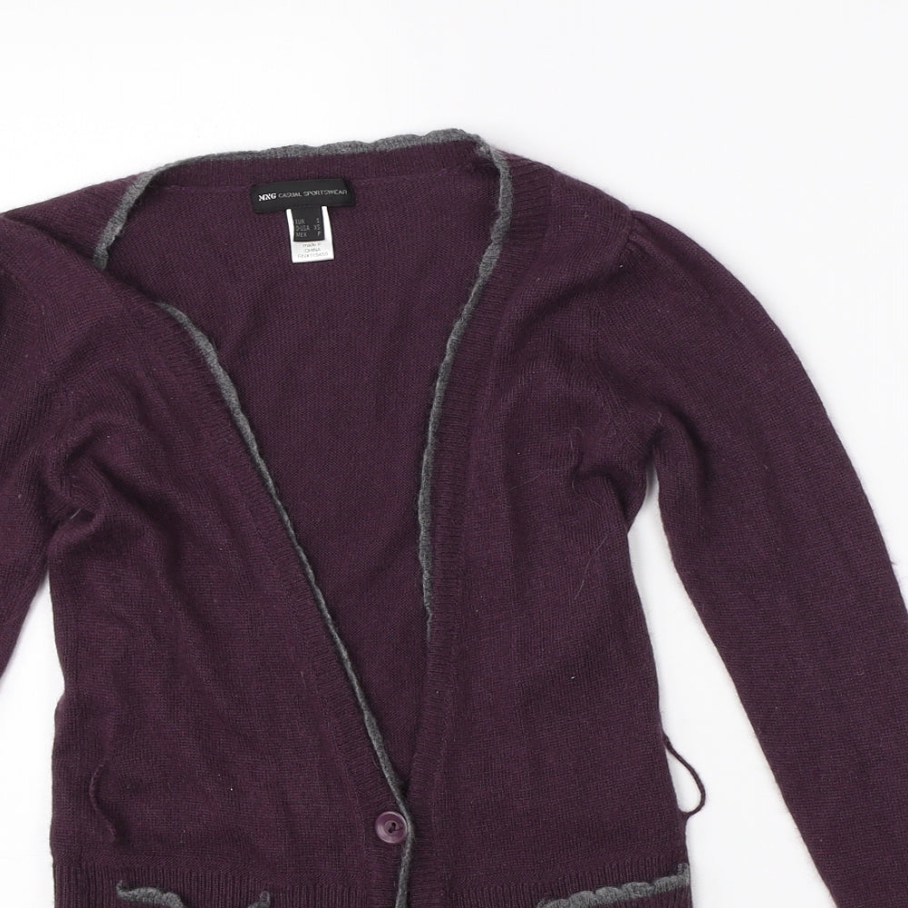 MNG Womens Purple   Cardigan Jumper Size S
