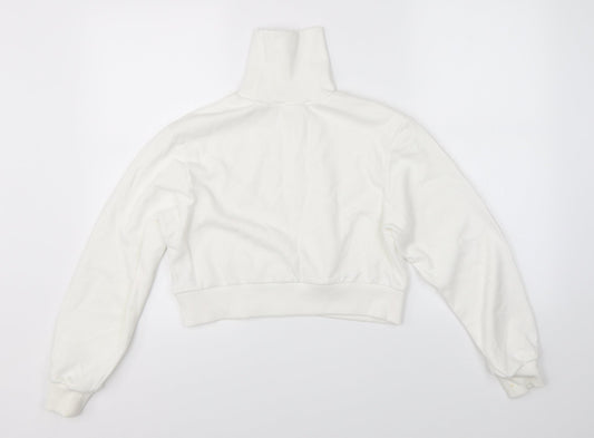 Miss Selfridge Womens White   Pullover Sweatshirt Size 4  - cropped