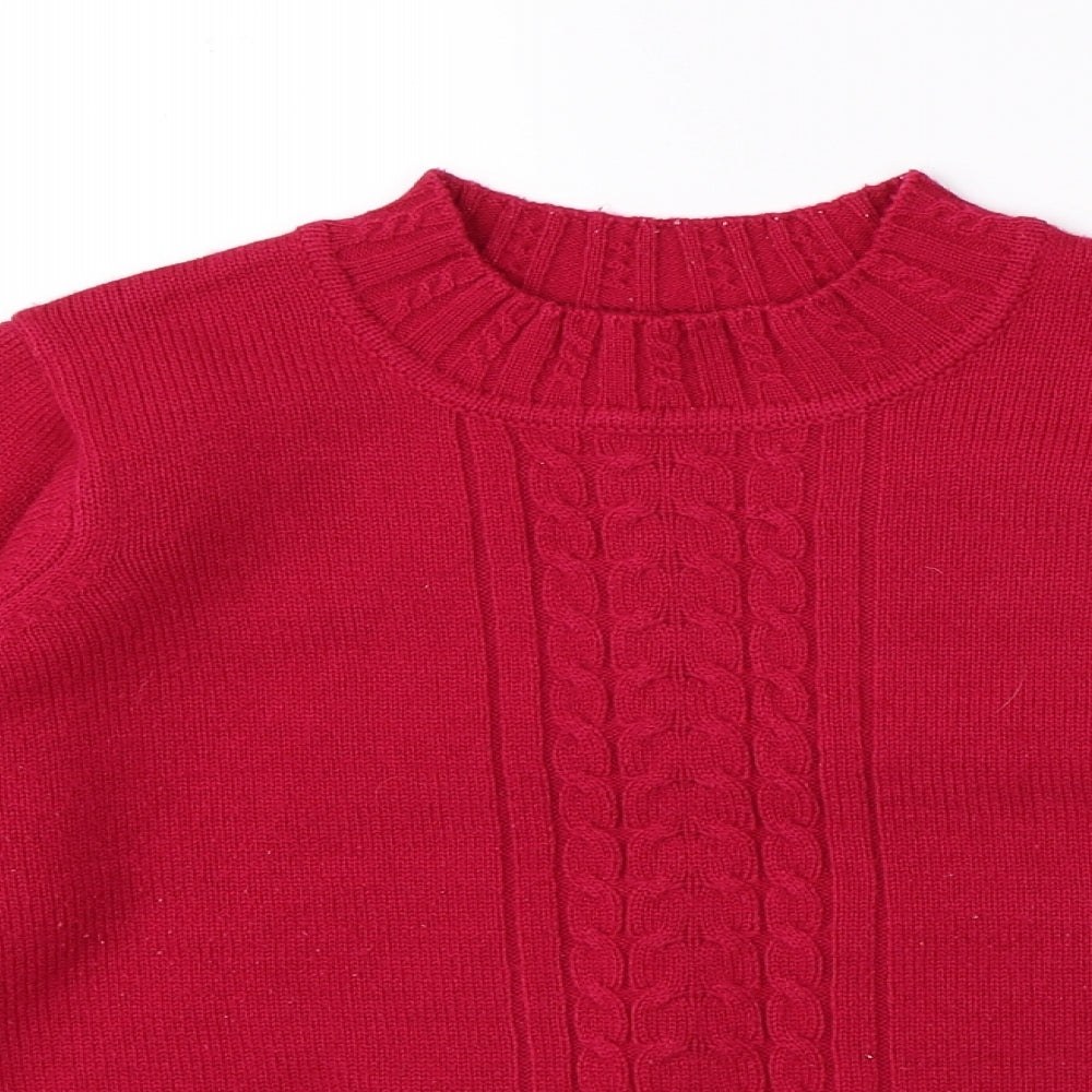 Isle Womens Pink  Knit Pullover Jumper Size S