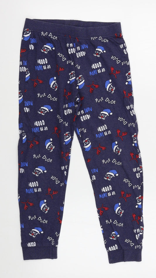 F&F Boys Blue    Lounge Pants Size 9-10 Years  - Christmas