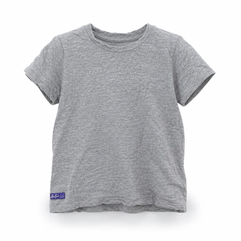 Front view of Mothercare Baby Grey Basic T-Shirt, size 12-18, Months