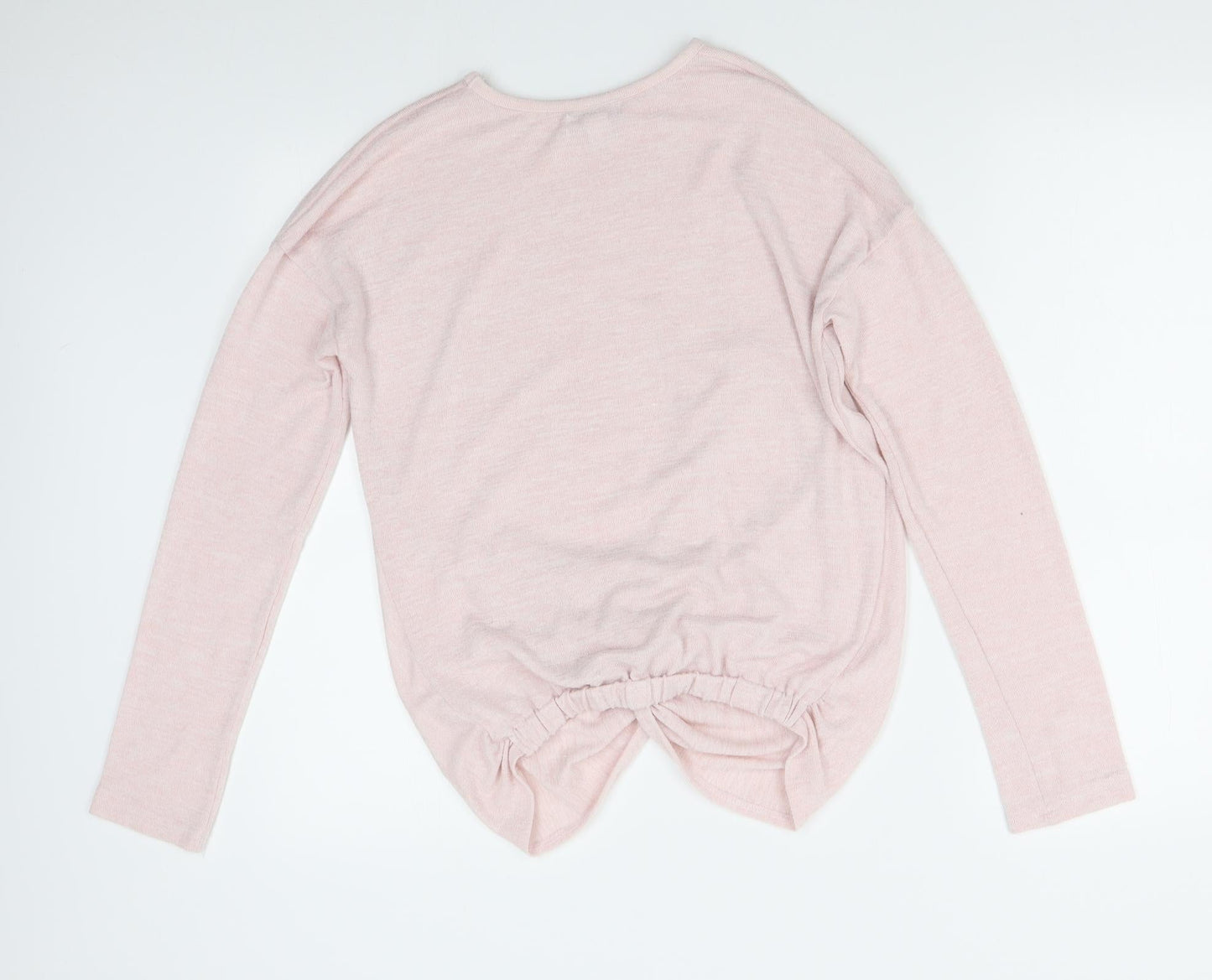 Primark Girls Pink   Pullover Jumper Size 14-15 Years  - tie detail