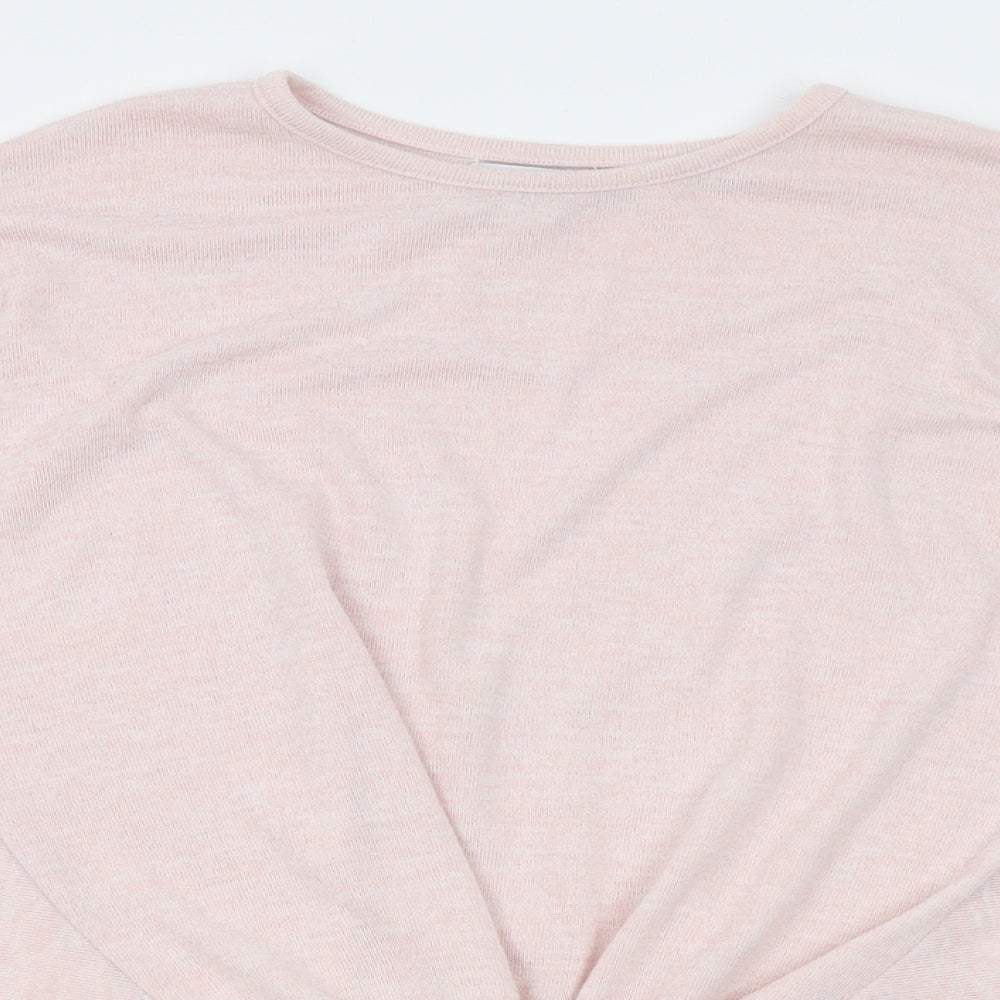 Primark Girls Pink   Pullover Jumper Size 14-15 Years  - tie detail