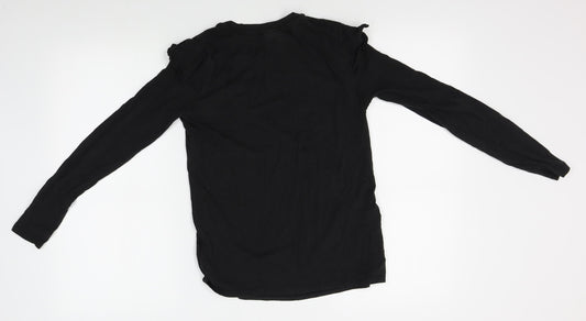Topshop Womens Black   Basic T-Shirt Size 4