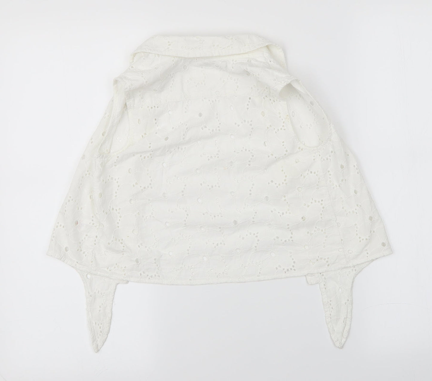TU Girls White Floral  Vest Jumper Size 9 Years