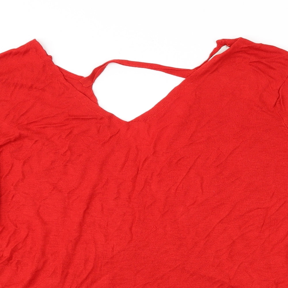Peacocks Womens Red   Pullover Jumper Size 16