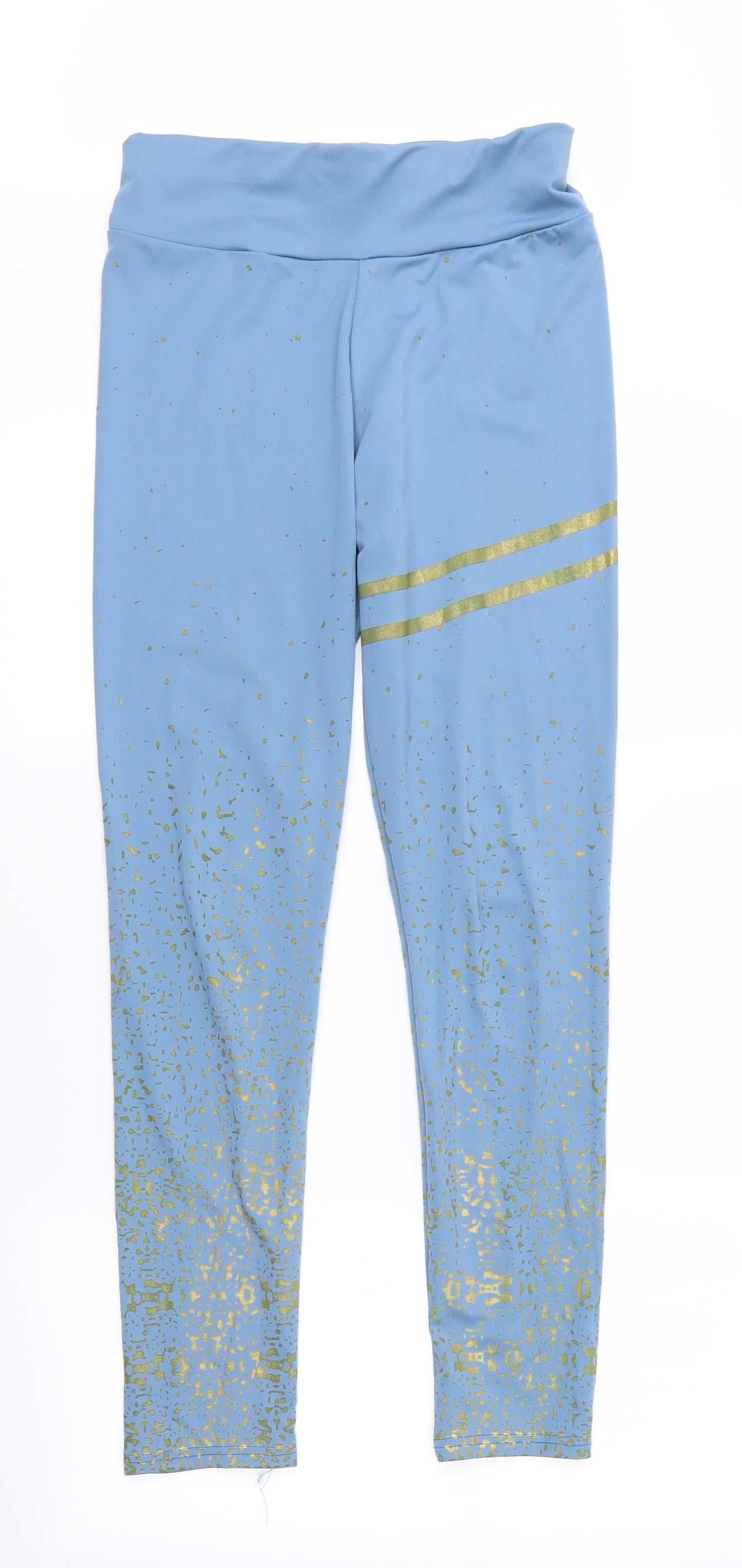 Preworn Womens Blue Animal Print   Leggings  L30 in