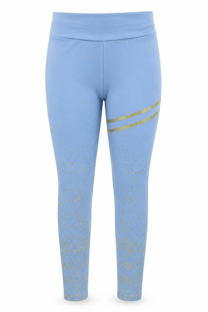 Preworn Womens Blue Animal Print   Leggings  L30 in