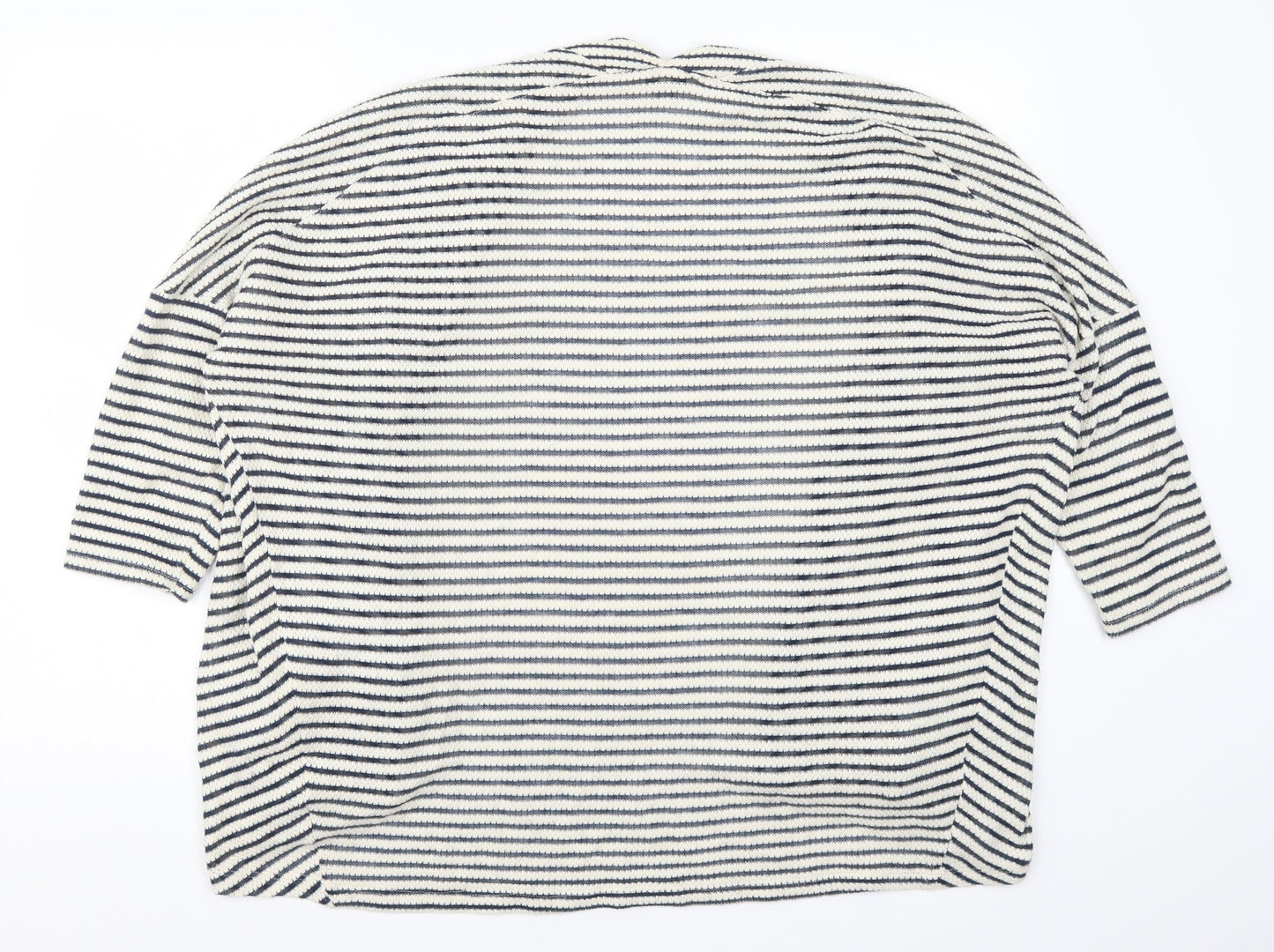 Papaya Womens Blue Striped  Cardigan Jumper Size 14