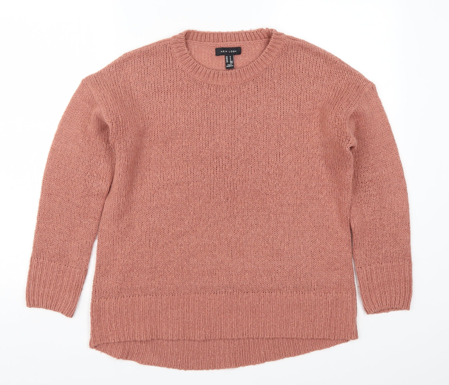 New Look Womens Pink  Knit Pullover Jumper Size S