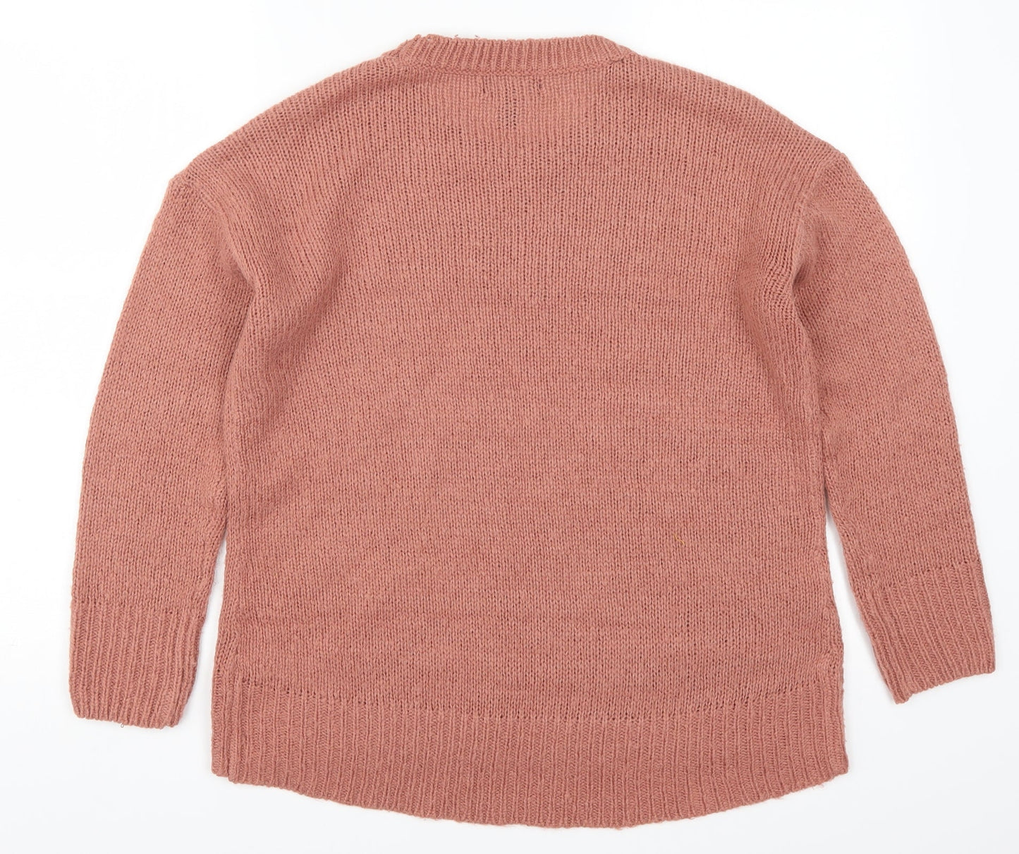 New Look Womens Pink  Knit Pullover Jumper Size S