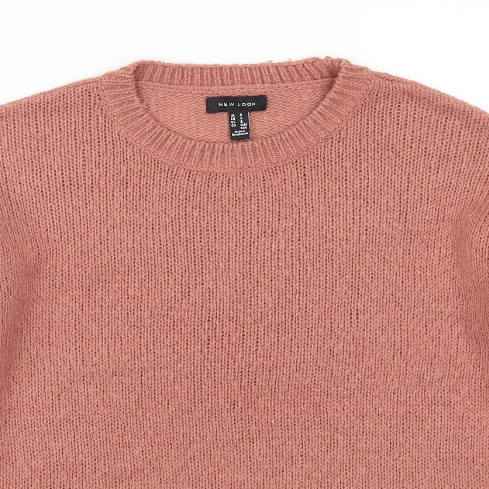 New Look Womens Pink  Knit Pullover Jumper Size S