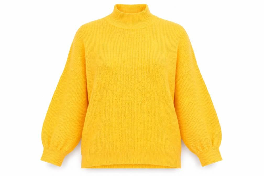 F&F Womens Yellow  Knit Pullover Jumper Size 14