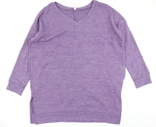 Zenana Outfitters Womens Purple   Pullover Sweatshirt Size 2XL