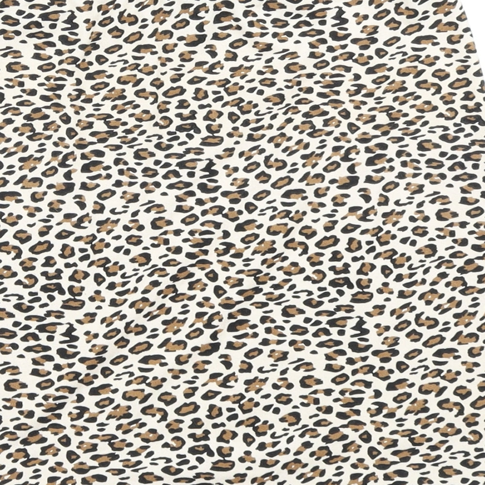 SheIn Womens Brown Animal Print  Bandage Skirt Size XS
