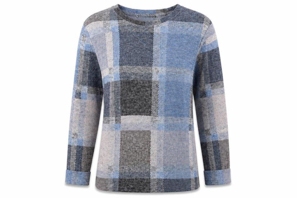 M&S Womens Multicoloured Check  Pullover Jumper Size 10