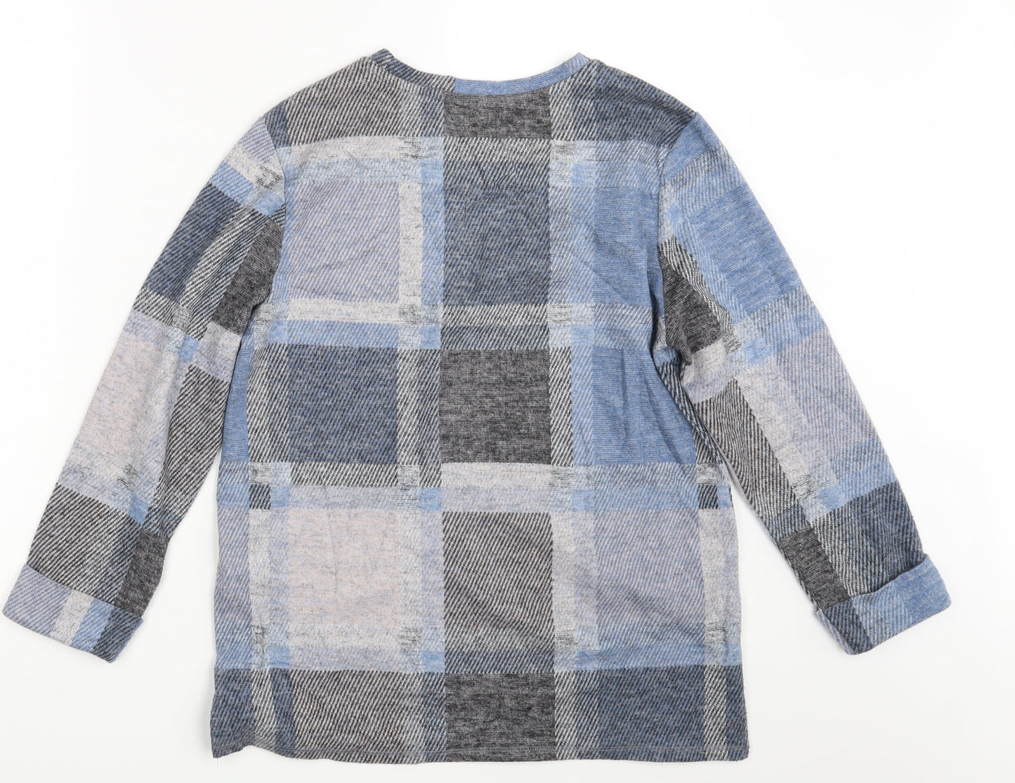 M&S Womens Multicoloured Check  Pullover Jumper Size 10