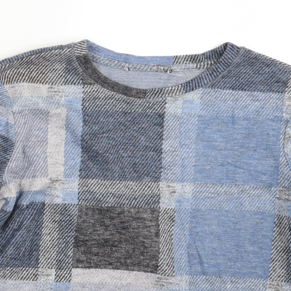 M&S Womens Multicoloured Check  Pullover Jumper Size 10