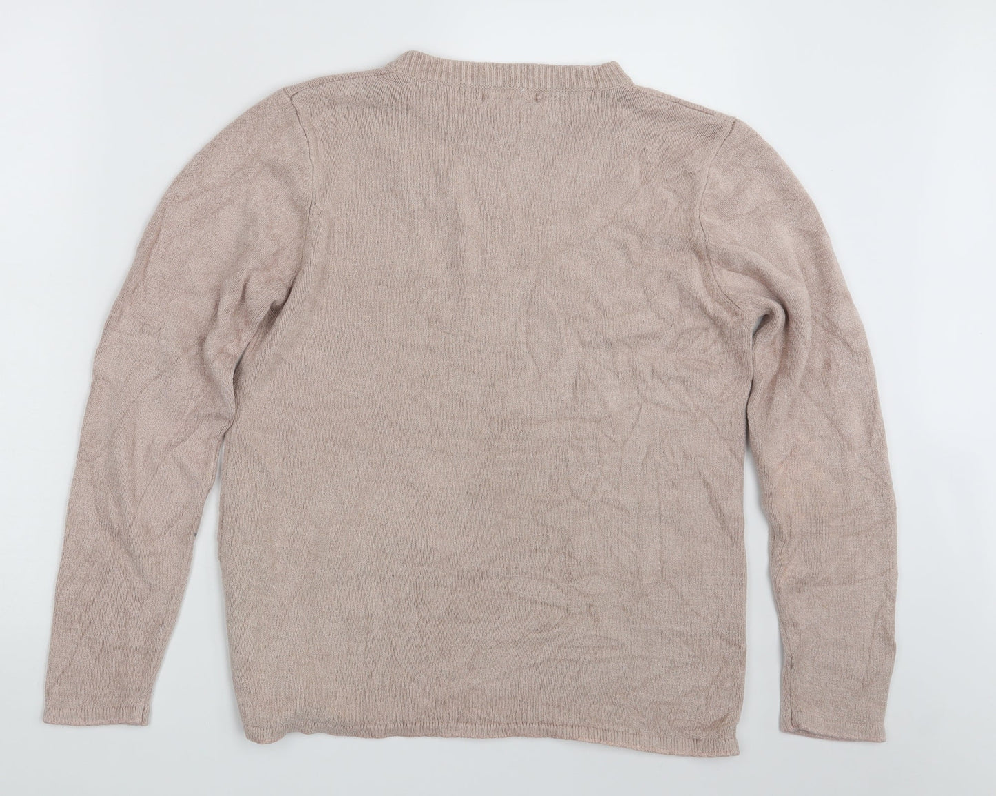 Fay Louise Womens Pink Floral  Pullover Jumper Size M