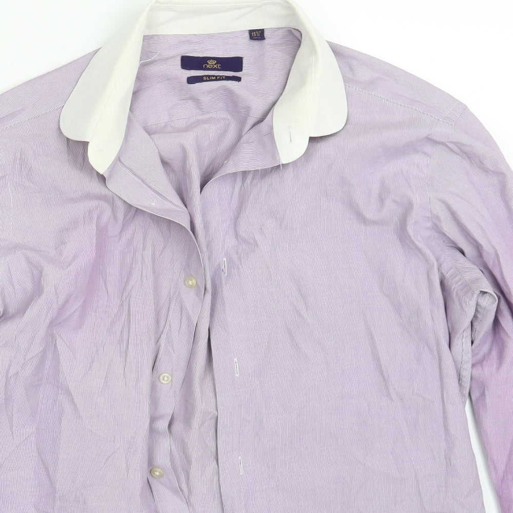 NEXT Mens Purple    Button-Up Size 15.5