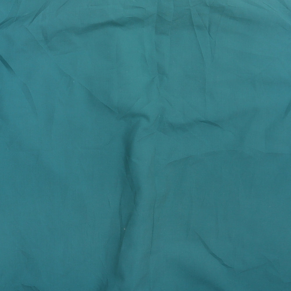 M&S Mens Green    Button-Up Size 17