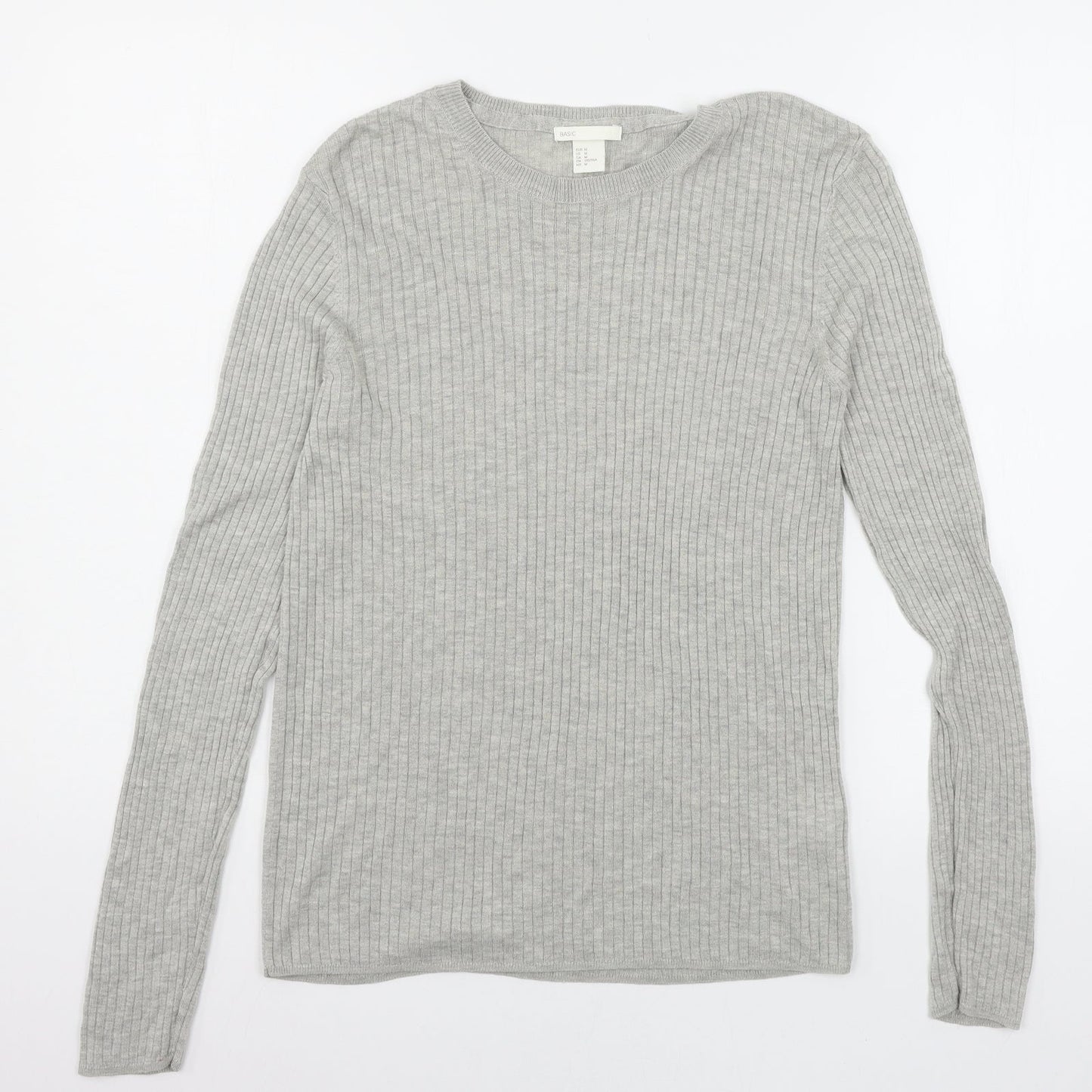 H&M Womens Grey  Knit Pullover Jumper Size M