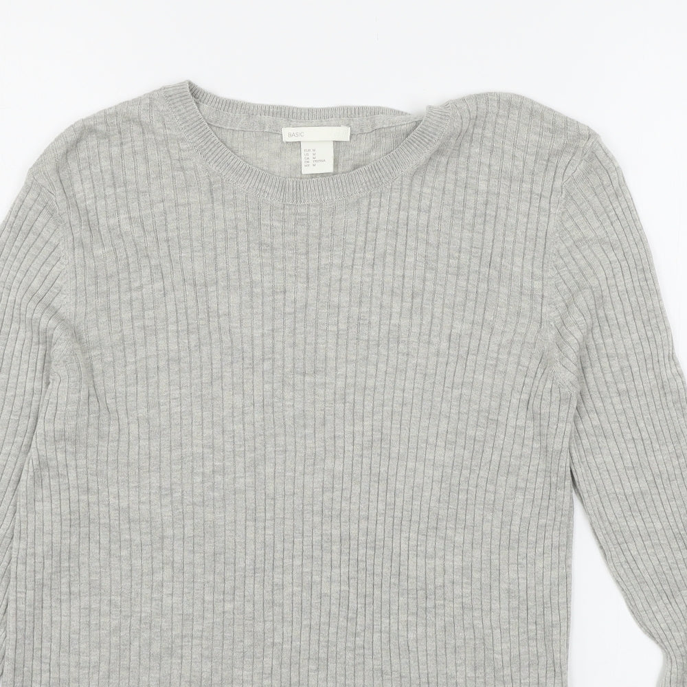 H&M Womens Grey  Knit Pullover Jumper Size M