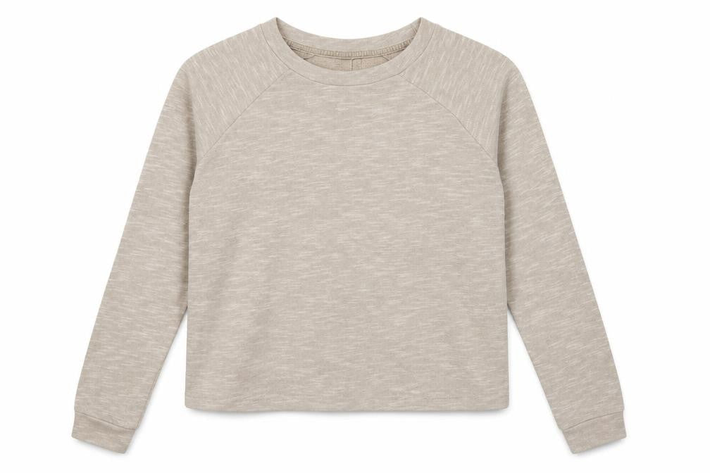 Front view of ASOS women’s brown jersey pullover sweatshirt, size UK 12