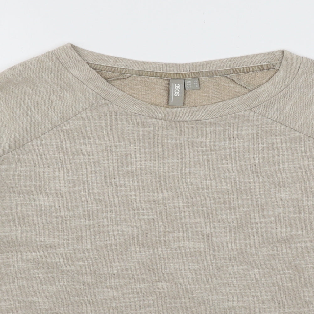 ASOS Womens Brown  Jersey Pullover Sweatshirt Size 12