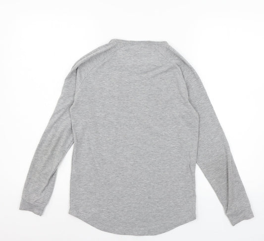 Illusive Boys Grey  Jersey Basic T-Shirt Size 11-12 Years