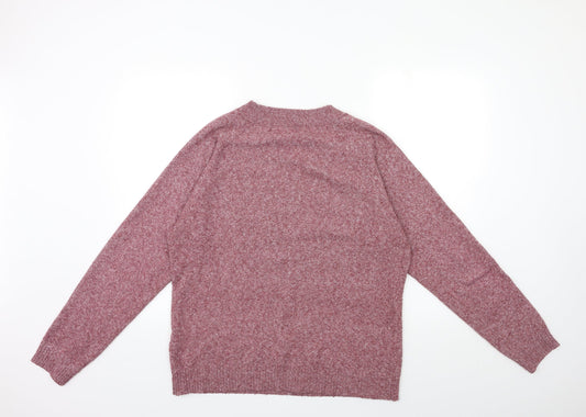 VERO MODA Mens Red  Knit Pullover Jumper Size L