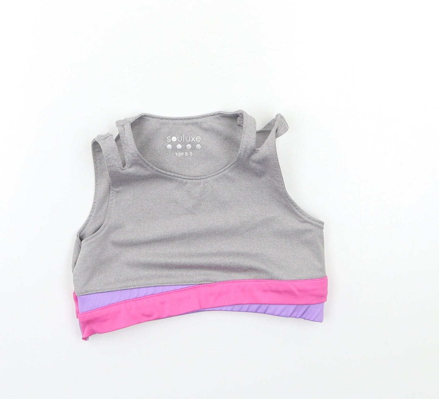 SOULUXE Girls Grey   Basic Tank Size 8 Years