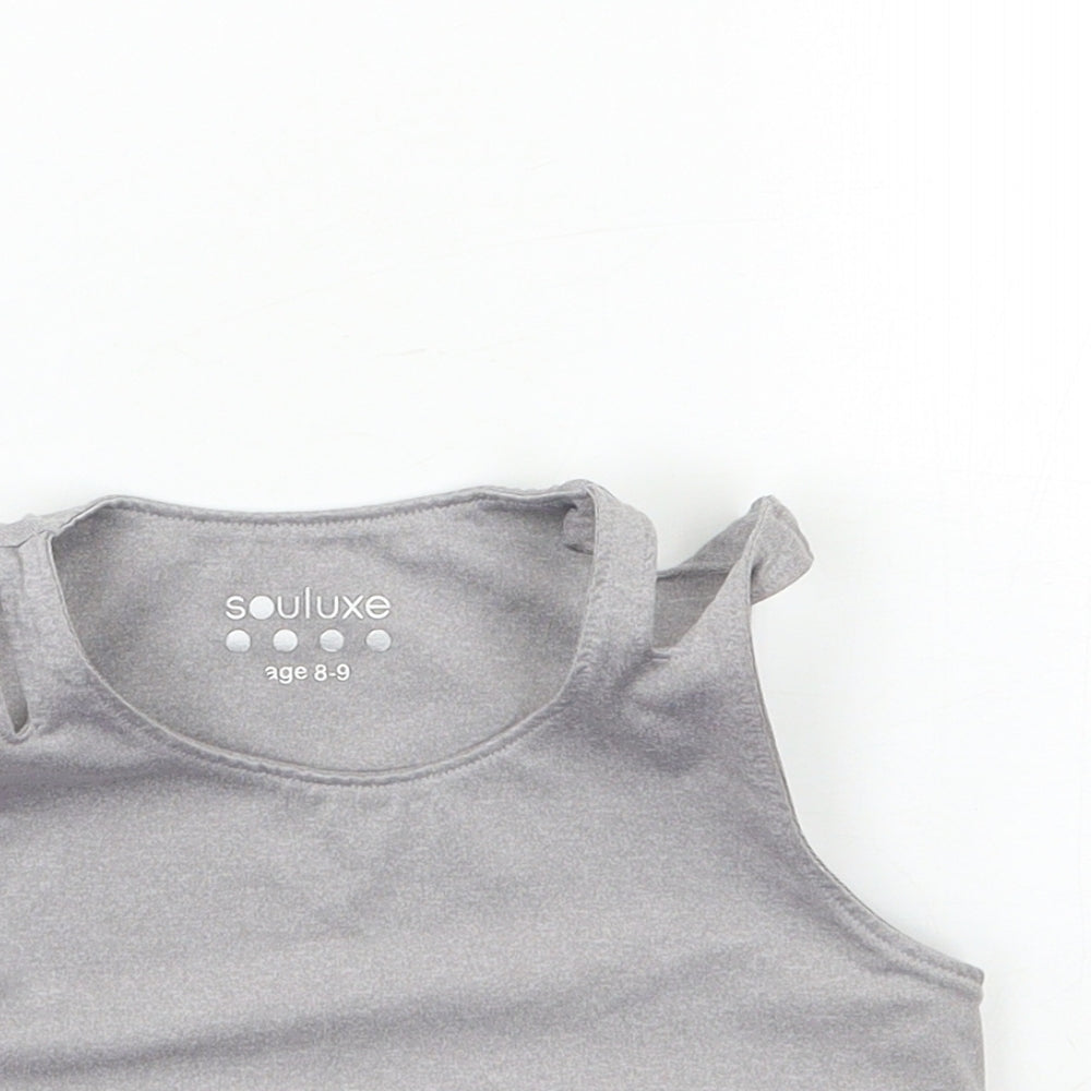 SOULUXE Girls Grey   Basic Tank Size 8 Years