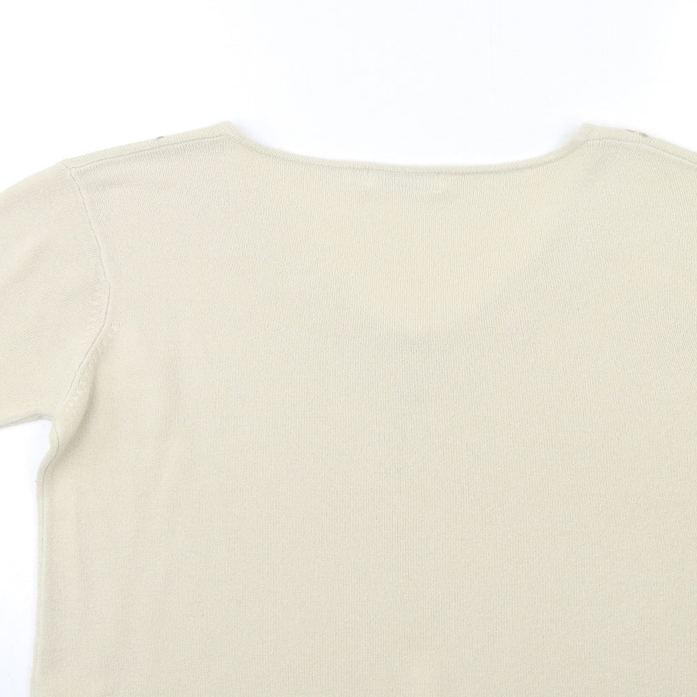 Bonmarché Womens Beige  Knit Pullover Jumper Size M