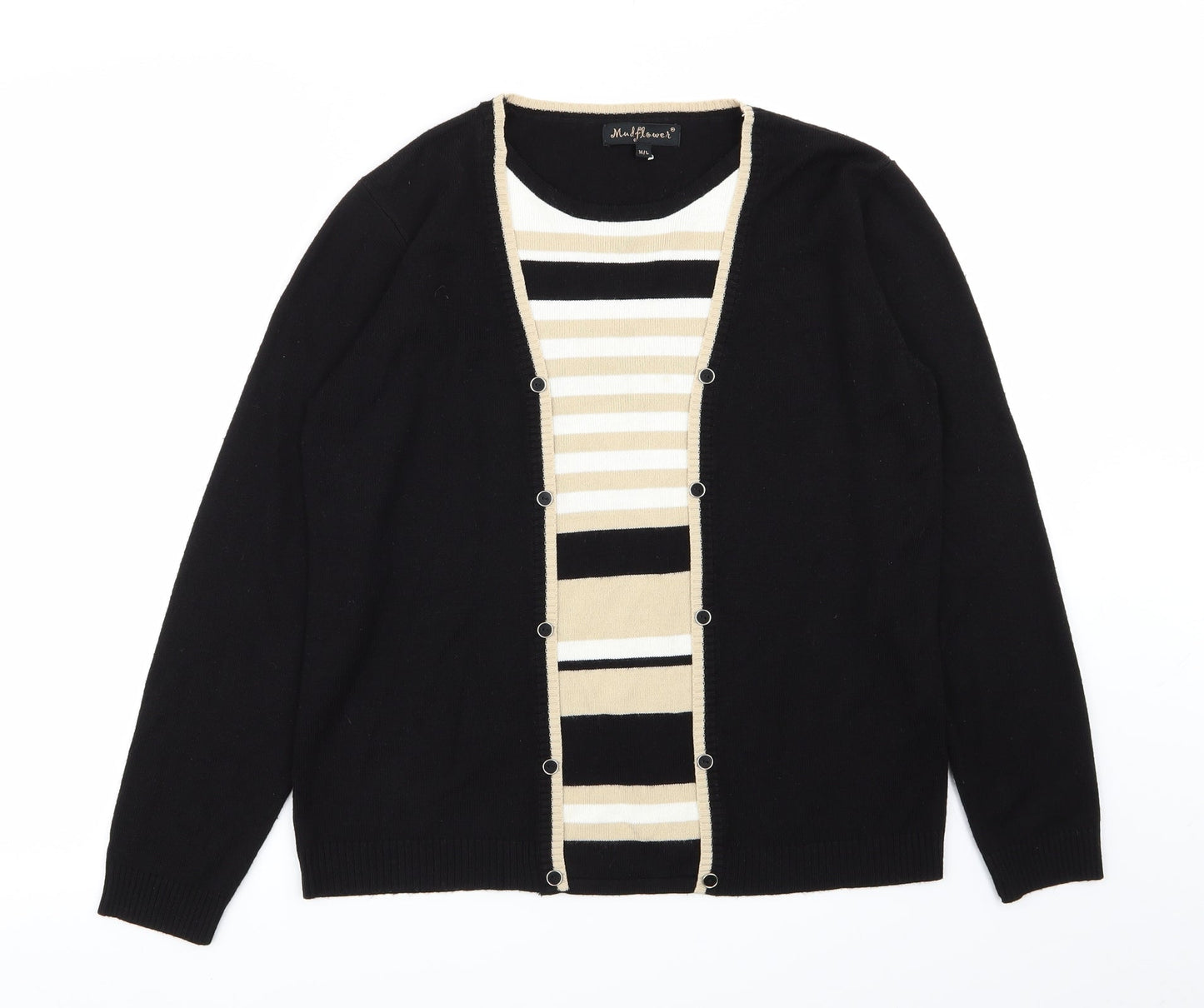 Mind Flower Womens Multicoloured Striped  Pullover Jumper Size M  - top/jumper
