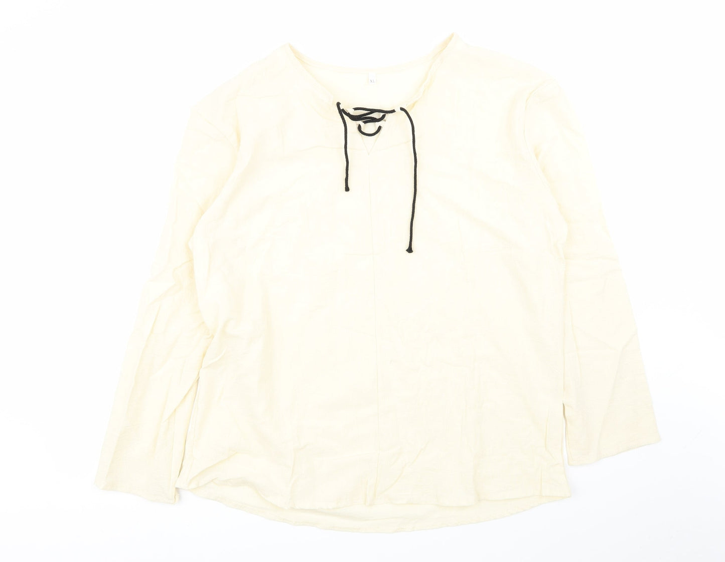 Preworn Womens Beige   Basic Blouse Size XL