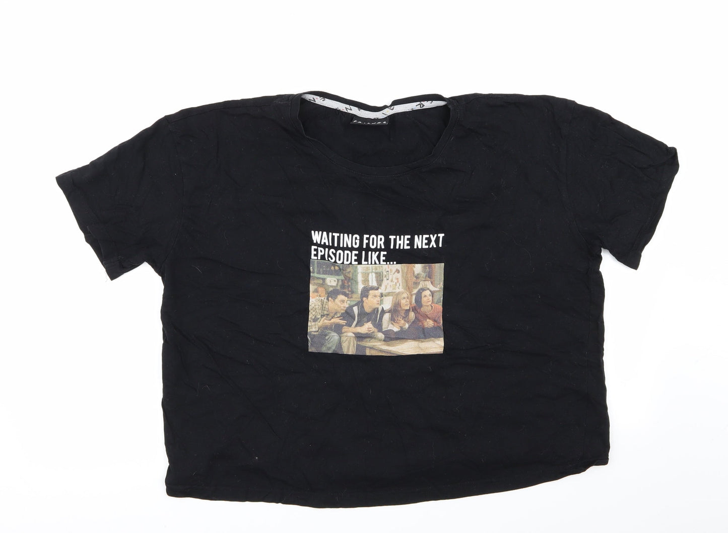 New Look Womens Black   Basic T-Shirt Size L  - friends