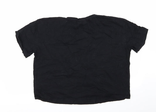 New Look Womens Black   Basic T-Shirt Size L  - friends