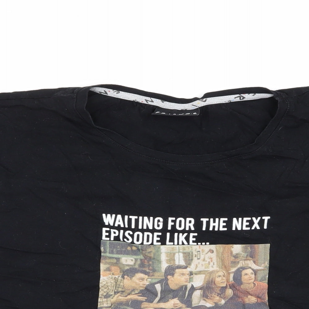 New Look Womens Black   Basic T-Shirt Size L  - friends
