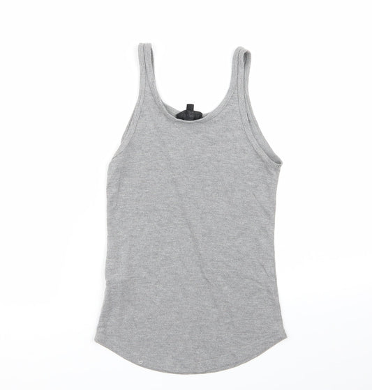 topshp Womens Grey   Basic Tank Size 8