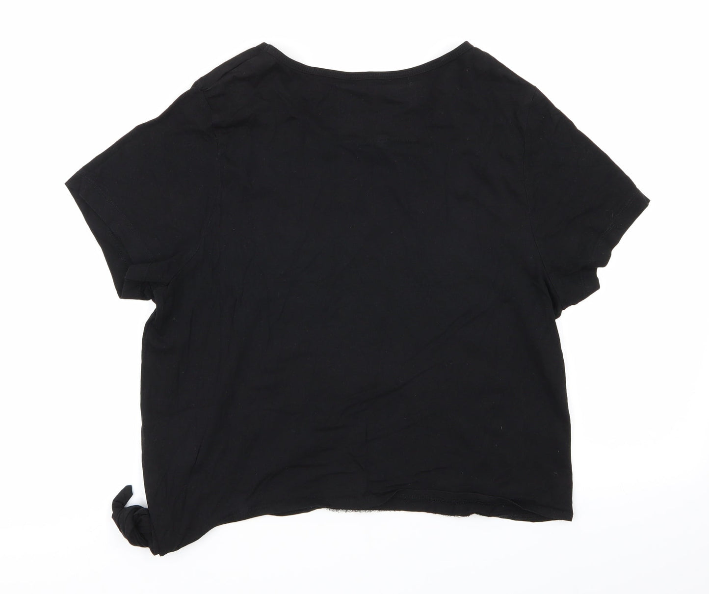 Fashion Womens Black   Basic T-Shirt Size 16