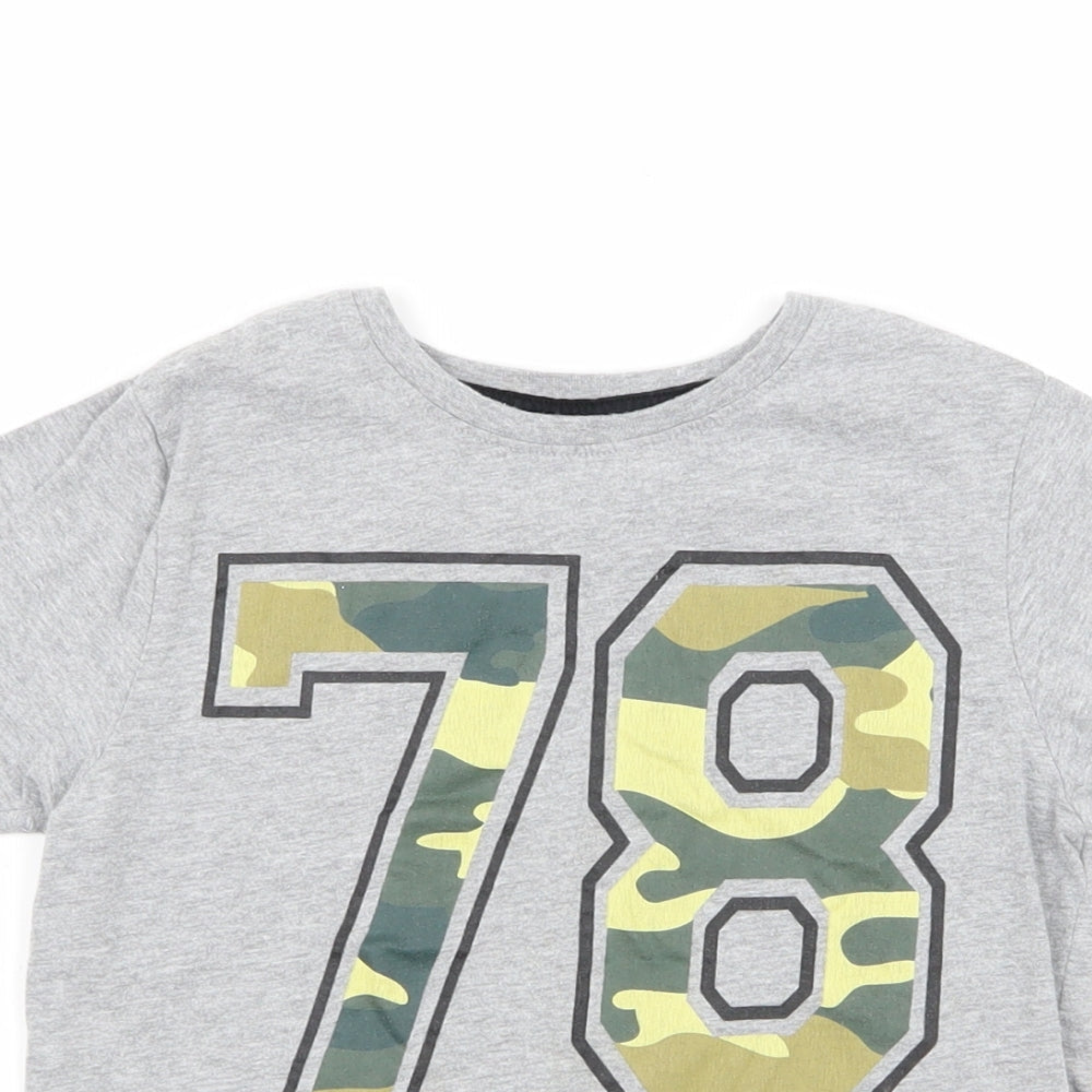 Primark Boys Grey   Basic T-Shirt Size 7-8 Years